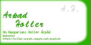 arpad holler business card